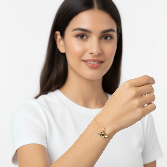 Evil Eye Gold Charm - Jewelslane