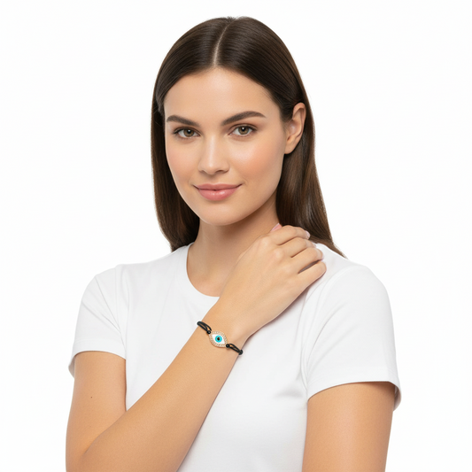 Evil Eye Silver Bracelet - Jewelslane