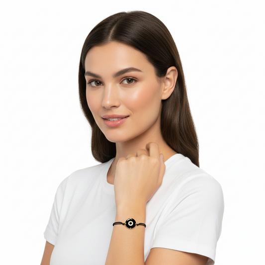 Evil eye Bracelet for Men in gold - Jewelslane