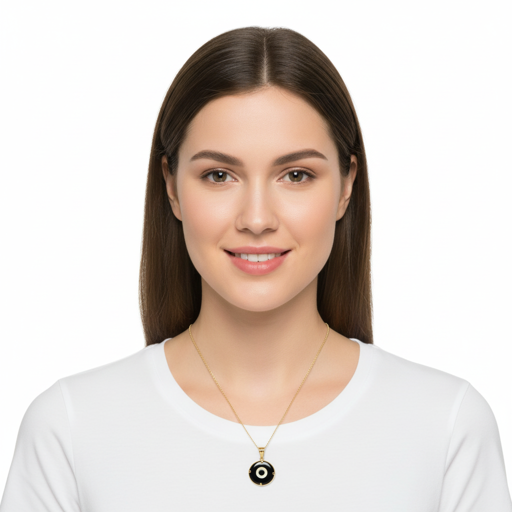 Evil eye pendant for Men in gold - Jewelslane