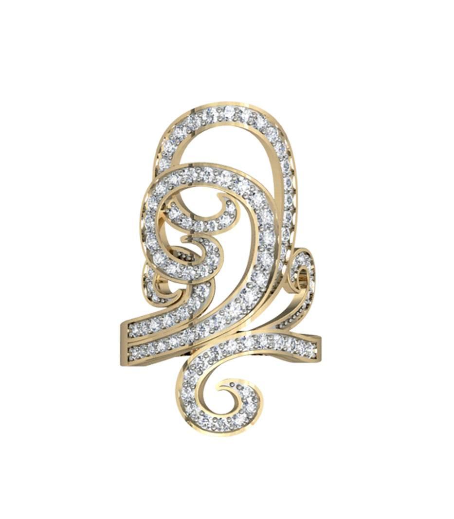 Exclusive Curlicue Diamond cocktail ring - Jewelslane