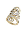 Exclusive Curlicue Diamond cocktail ring - Jewelslane