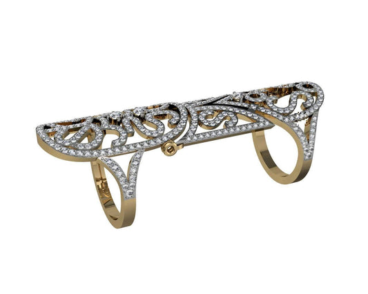 Exotic Diamond Full Finger Ring - Jewelslane