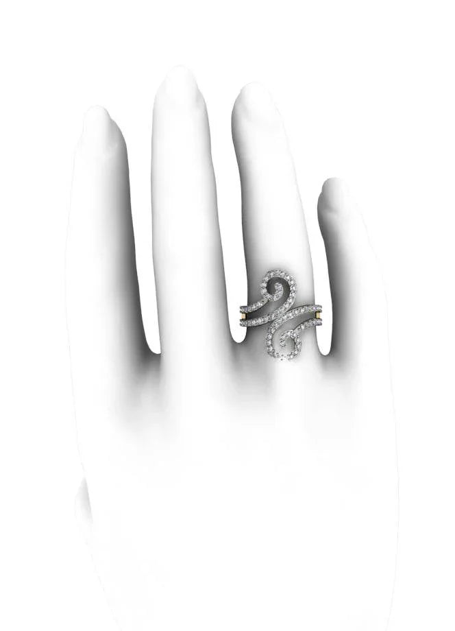 Fancy Diamond Coil Ring - Jewelslane