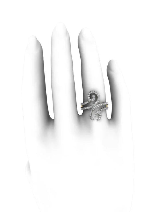 Fancy Diamond Coil Ring - Jewelslane