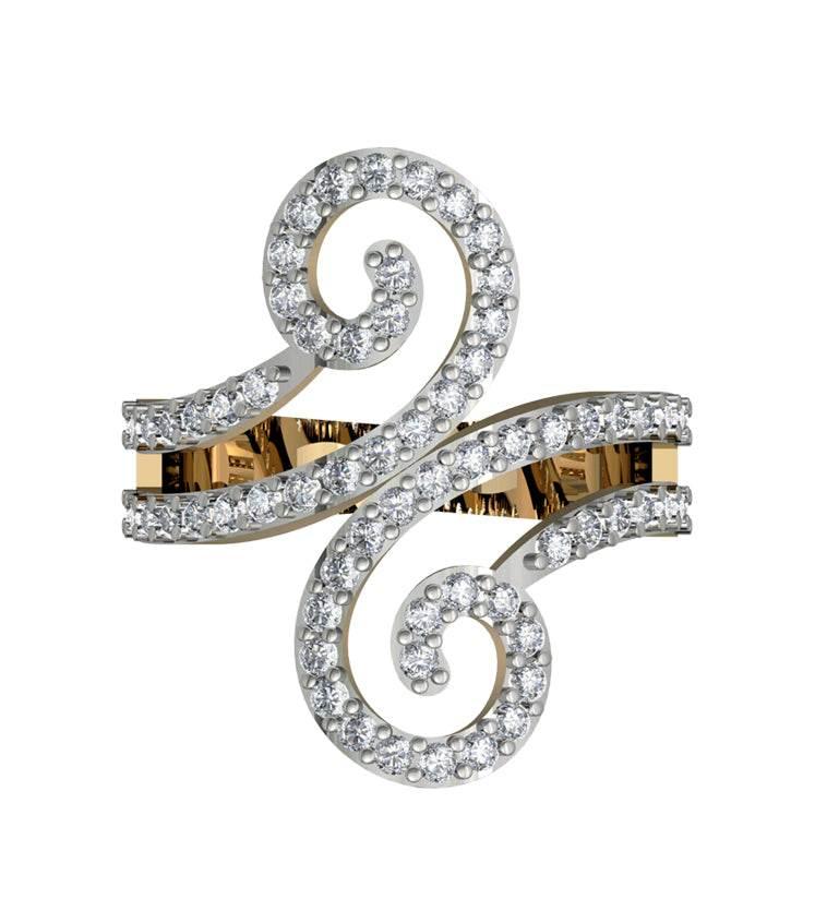Fancy Diamond Coil Ring - Jewelslane