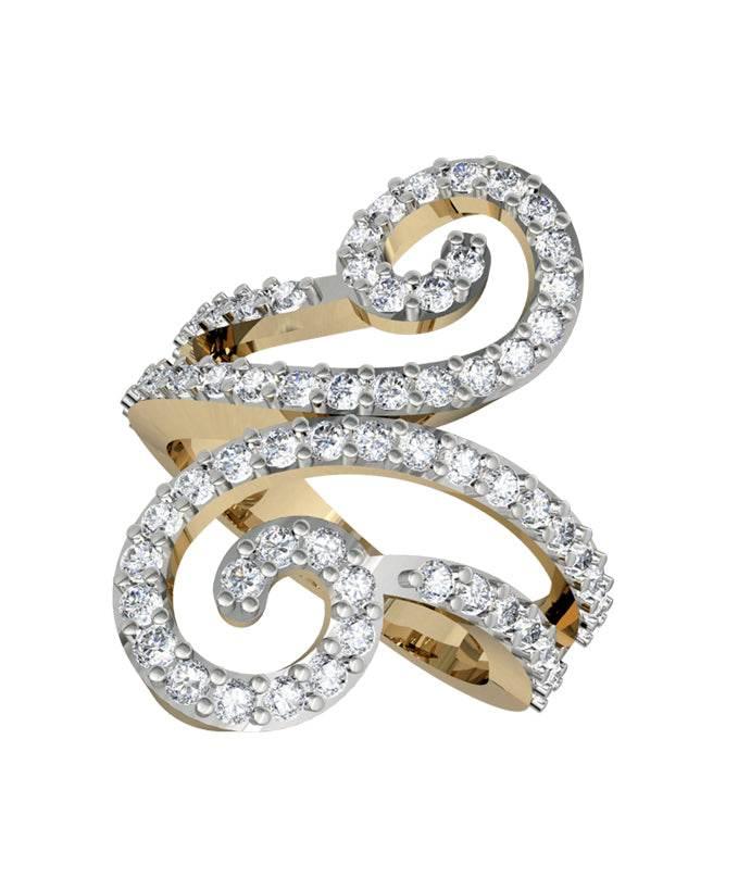 Fancy Diamond Coil Ring - Jewelslane