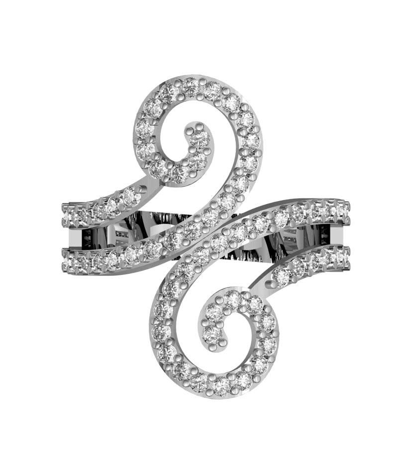 Fancy Diamond Coil Ring - Jewelslane