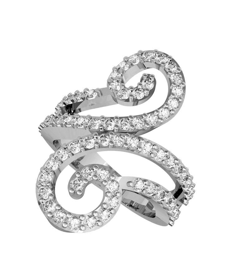 Fancy Diamond Coil Ring - Jewelslane