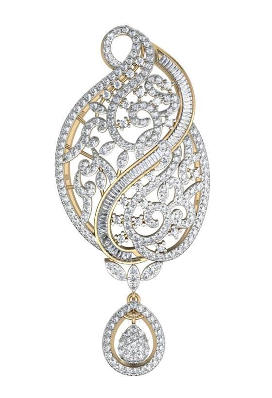 Fancy Diamond Pendant in Gold - Jewelslane