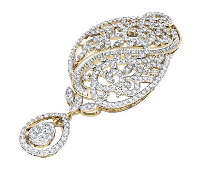 Fancy Diamond Pendant in Gold - Jewelslane