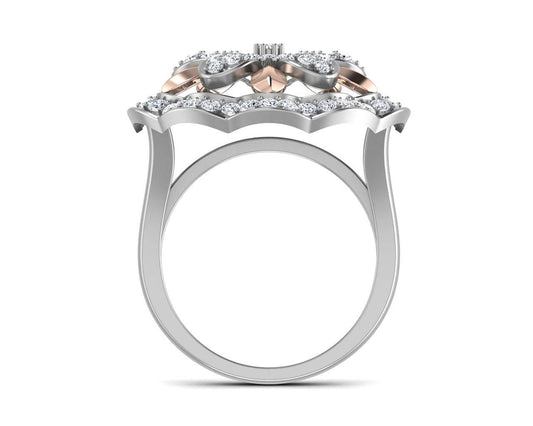 Fara Diamond Floral cocktail ring in 18k gold - Jewelslane