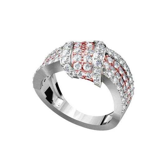 Fashionable Pave Diamond Ring - Jewelslane