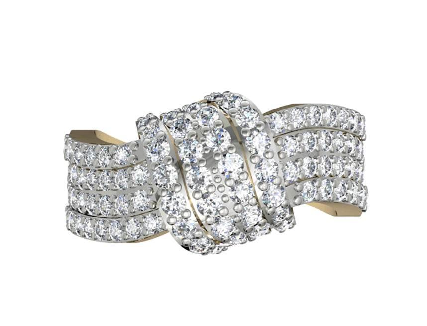 Fashionable Pave Diamond Ring - Jewelslane