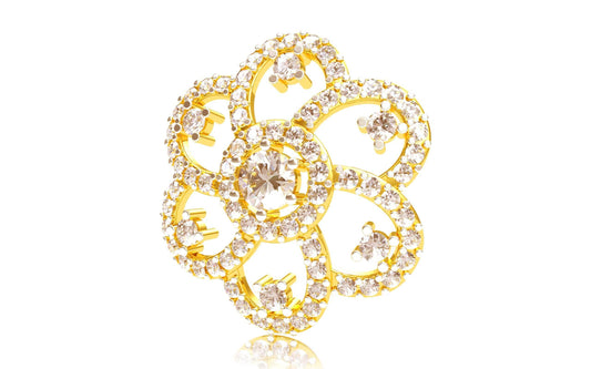 Floral design diamond ear studs - Jewelslane