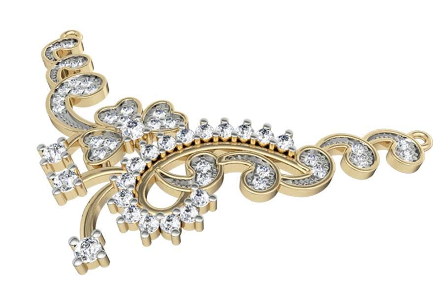 Floral Design Diamond Mangalsutra - Jewelslane