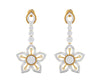 Florina Diamond Dangle drop earrings set in 18k gold - Jewelslane