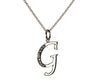 Alphabet G pendant with diamonds - Jewelslane