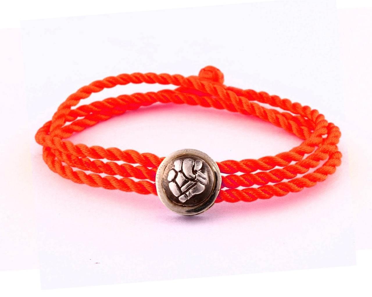 Ganesh Bracelet Cum Pendant in Silver on Size Adjustable Nylon Thread - Jewelslane