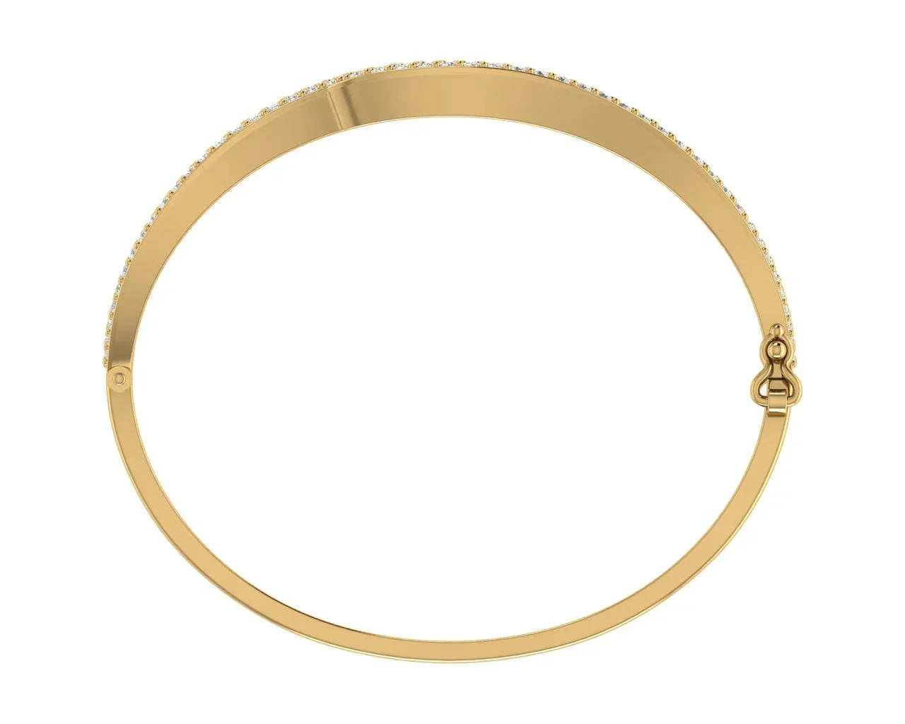 Gena Diamond Half Bangle in 18k gold - Jewelslane