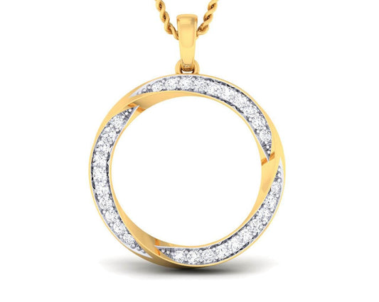 Genice Round Brilliant diamond Pendant in 18k gold - Jewelslane