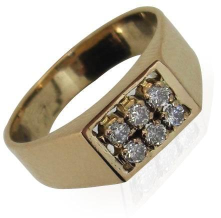 Gents Ring with Diamonds - Jewelslane