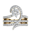 Glitzy cocktail ring with diamonds - Jewelslane