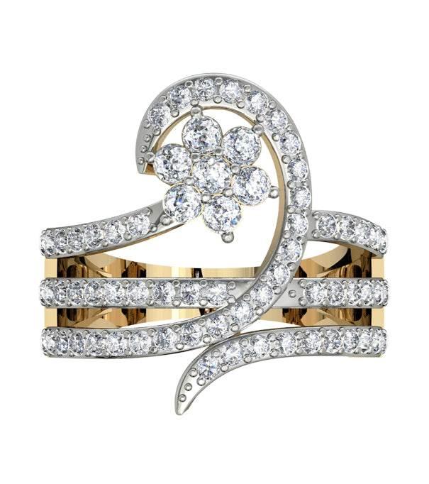 Glitzy cocktail ring with diamonds - Jewelslane
