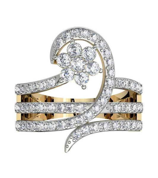 Glitzy cocktail ring with diamonds - Jewelslane