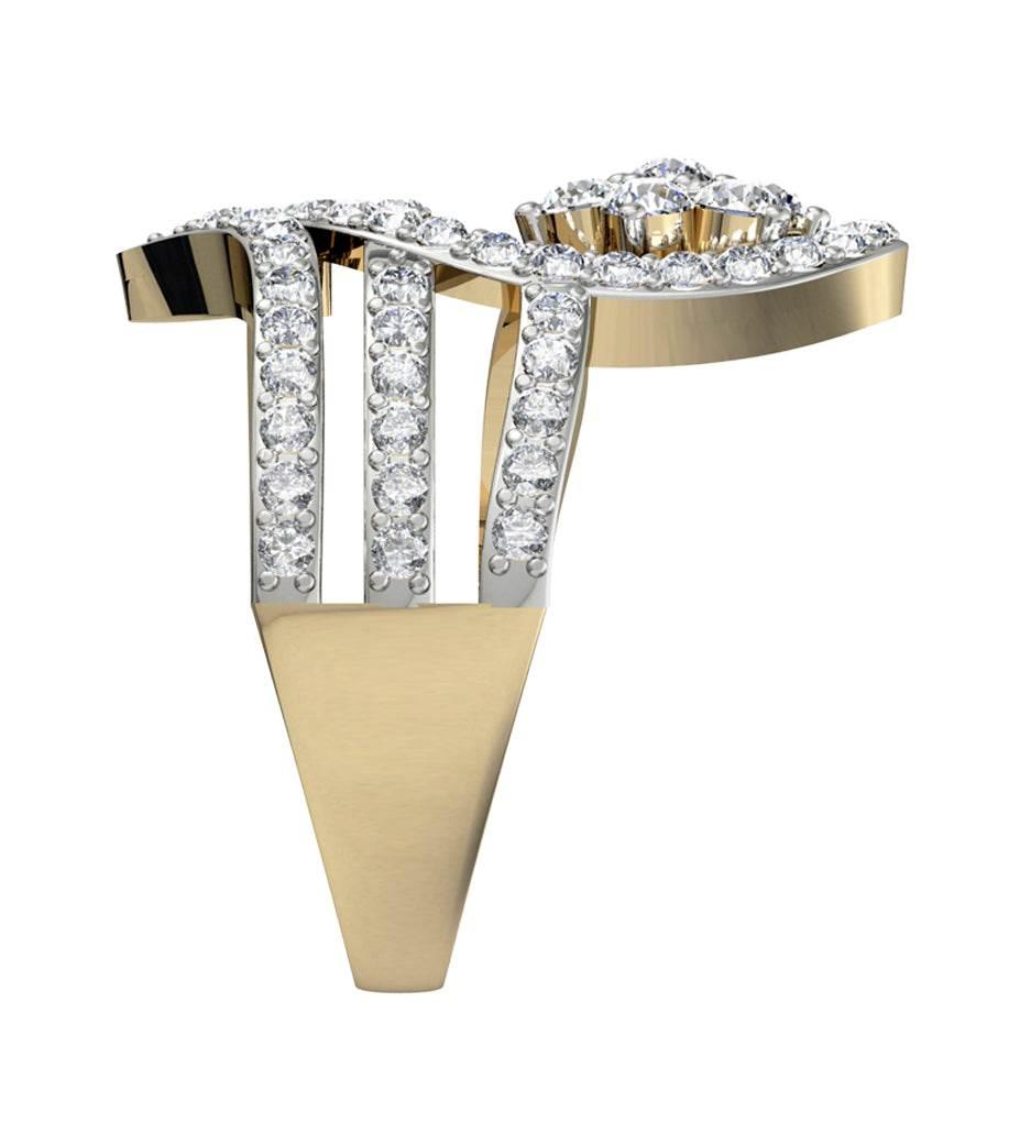 Glitzy cocktail ring with diamonds - Jewelslane
