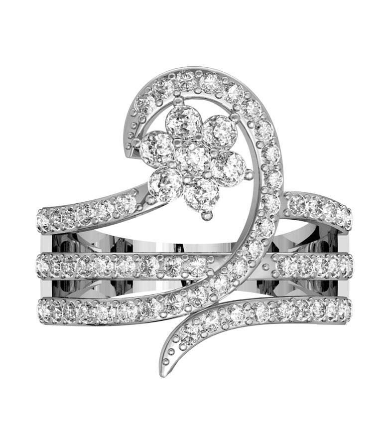 Glitzy cocktail ring with diamonds - Jewelslane