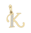 Gold Alphabet K charm - Jewelslane