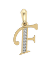 Gold Alphabet F charm - Jewelslane