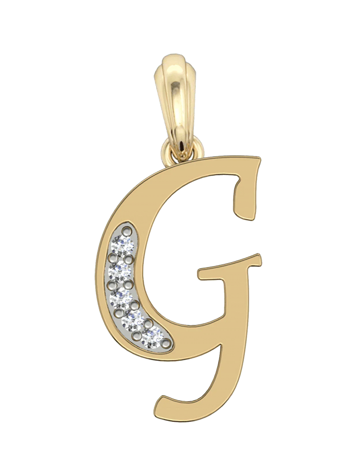 Gold Alphabet G charm - Jewelslane