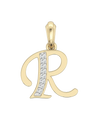 Gold Alphabet R charm - Jewelslane