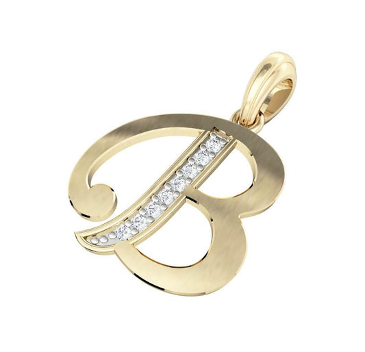 Gold Alphabet B charm - Jewelslane