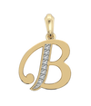 Gold Alphabet B charm - Jewelslane