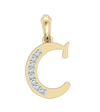 Gold Alphabet C charm - Jewelslane