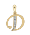 Gold Alphabet D charm - Jewelslane