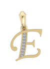 Gold Alphabet E charm - Jewelslane