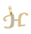 Gold Alphabet H charm - Jewelslane
