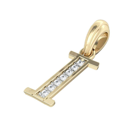 Gold Alphabet I charm - Jewelslane