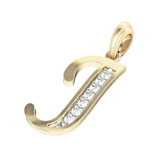 Gold Alphabet J charm - Jewelslane