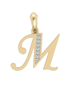 Gold Alphabet M charm - Jewelslane