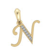 Gold Alphabet N charm - Jewelslane