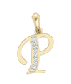 Gold Alphabet P charm - Jewelslane