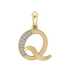 Gold Alphabet Q charm - Jewelslane