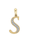 Gold Alphabet S charm - Jewelslane