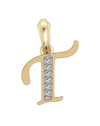 Gold Alphabet T charm - Jewelslane