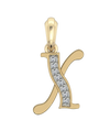 Gold Alphabet X charm - Jewelslane